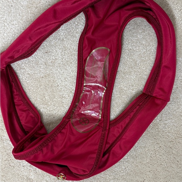 VIX Paula Hermanny Bia Red Bikini Bottoms Womens Brazilian Size L - Picture 8 of 9